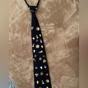Custom Ladies Black Tie with Goldtone accents